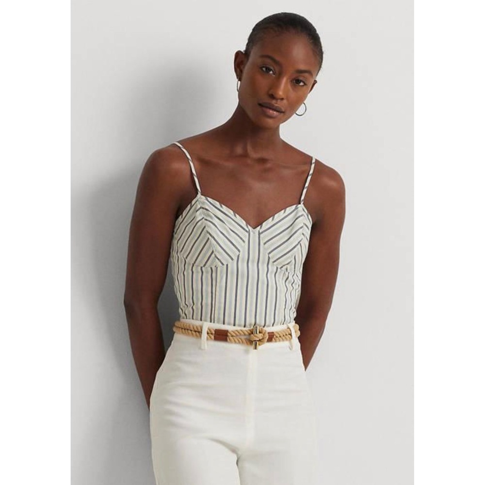 Lauren Ralph Lauren Striped Cami Top‎ Women's Size 16 Sleeveless
